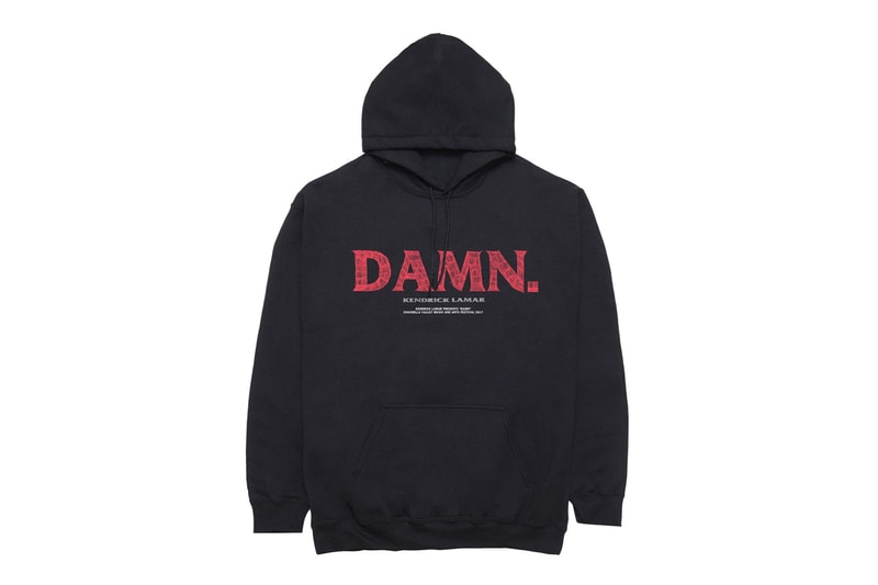 Kendrick Lamar’s DAMN. Merchandise Restock Hoodies shirts crewnecks bags