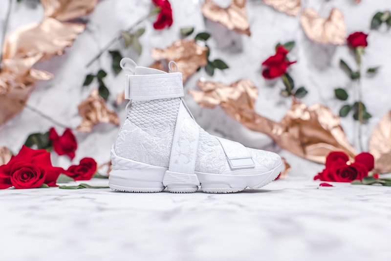 KITH Long Live the King Collection Chapter 2 LeBron James Ronnie Fieg Nike Basketball 15 xv sneakers black floral flower embroidery embroider white green gold red los angles all star weekend nba release info