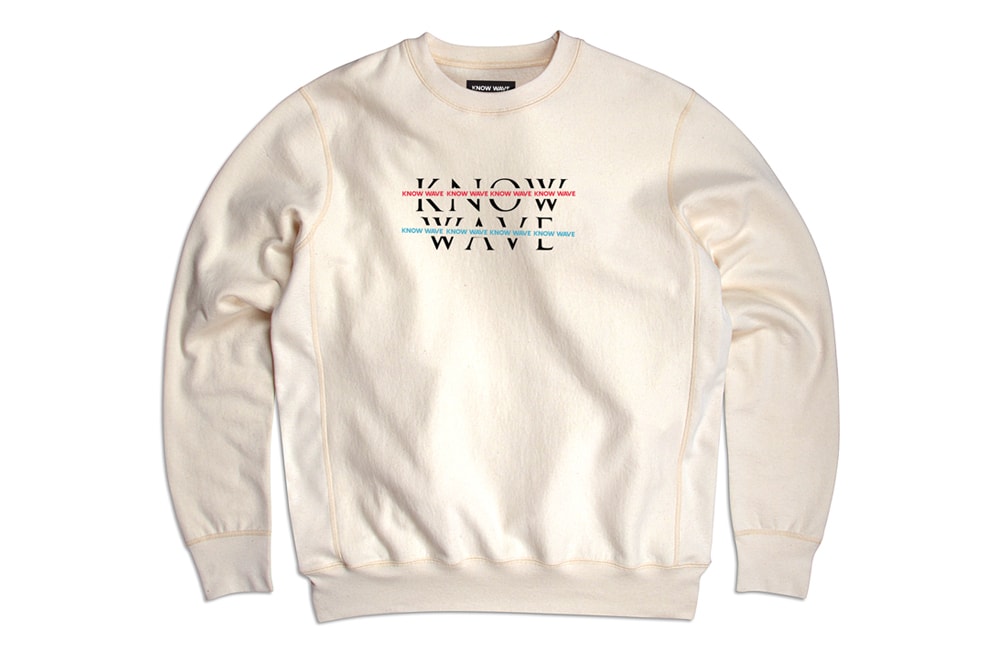 KNOW WAVE Over Under Crewneck Navy Blue Red Crew Release Info Date Drops
