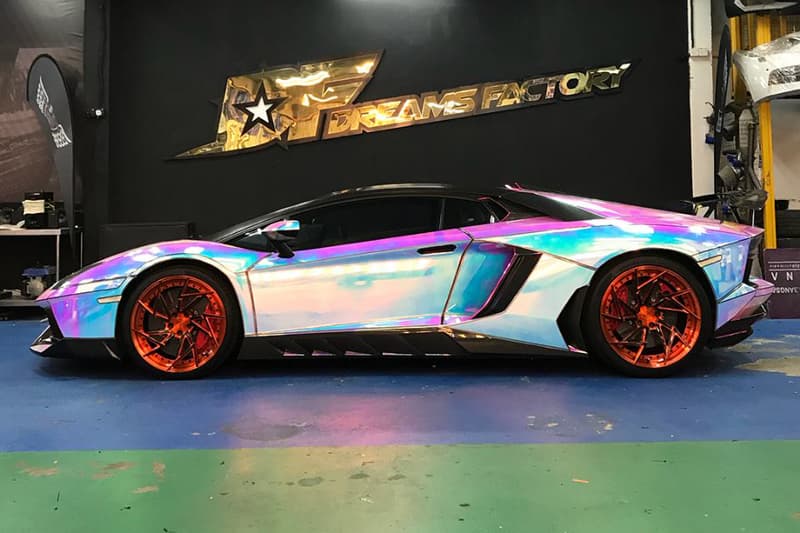 Lamborghini Aventador Wrapped Hologram Supercar Custom Novitec Dreams Factory Automotive