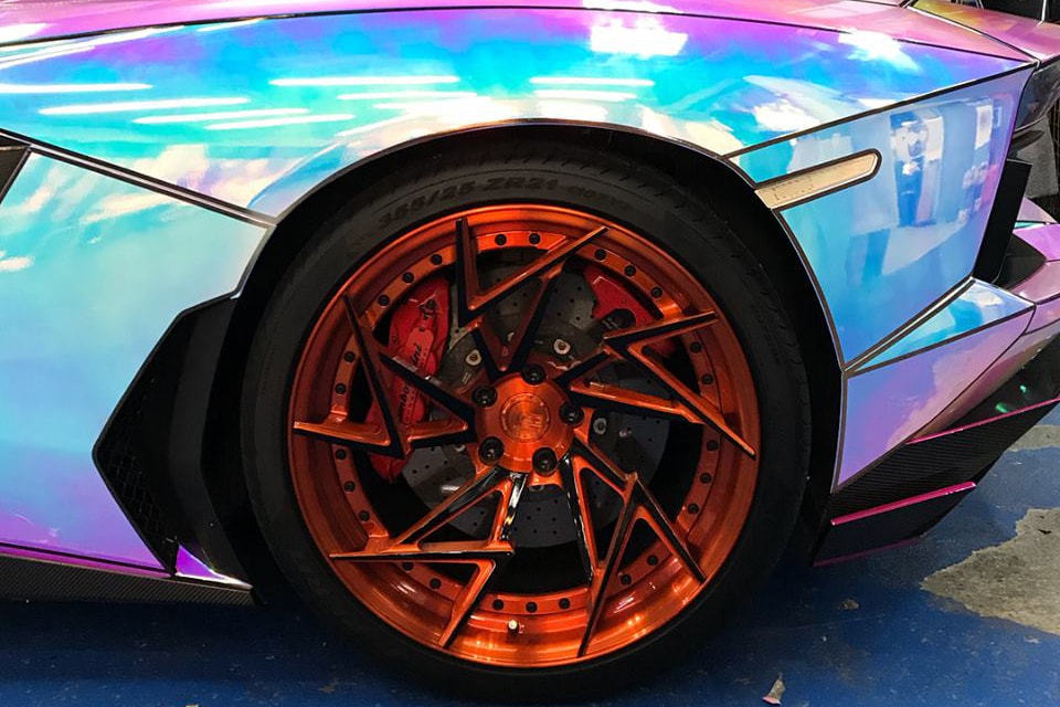 Lamborghini Aventador Wrapped Hologram Supercar Custom Novitec Dreams Factory Automotive