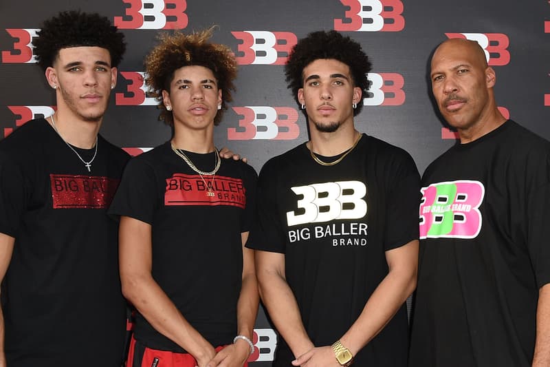 LaVar Ball Lonzo Ball LiAngelo Ball LaMelo Ball Big Baller Brand Basketball Los Angeles Lakers