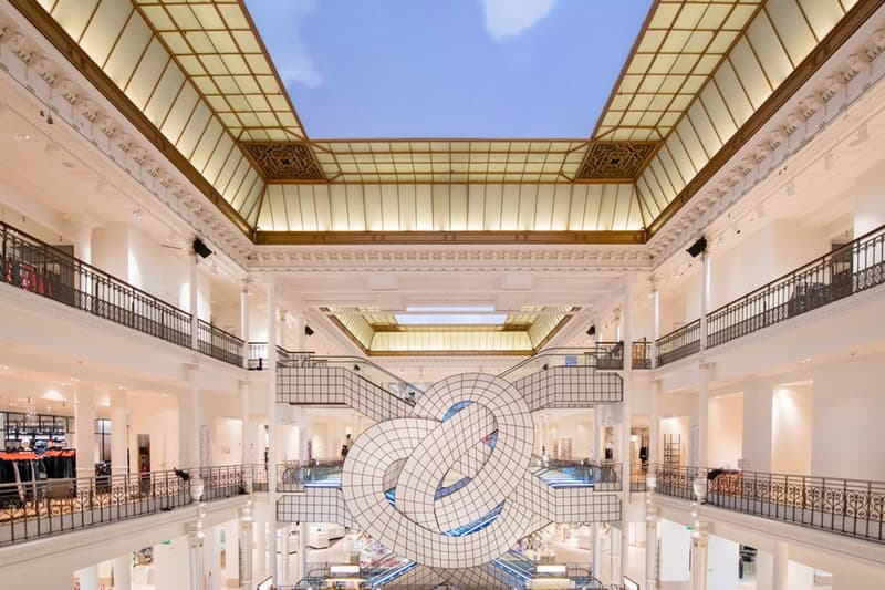 Leandro Erlich Paris Le Bon Marché Installation escalator knot art installation
