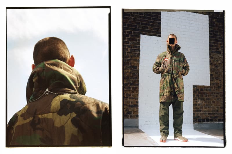 maharishi Vintage U.S. Army Camo Poncho Liners Military Garment Design Camo Spring Quilted Jacket Hood Inspector Fishtail Parka False Flag Embroidery M-51 Parka