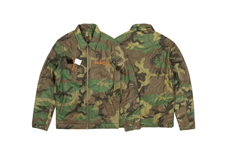 maharishi Vintage U.S. Army Camo Poncho Liners Military Garment Design Camo Spring Quilted Jacket Hood Inspector Fishtail Parka False Flag Embroidery M-51 Parka