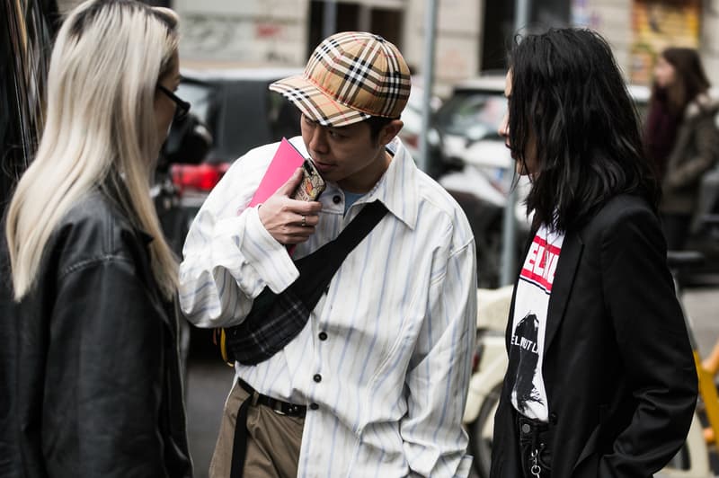 Milan Fashion Week Fall/Winter 2018 Street Style men's women's best streetsnaps