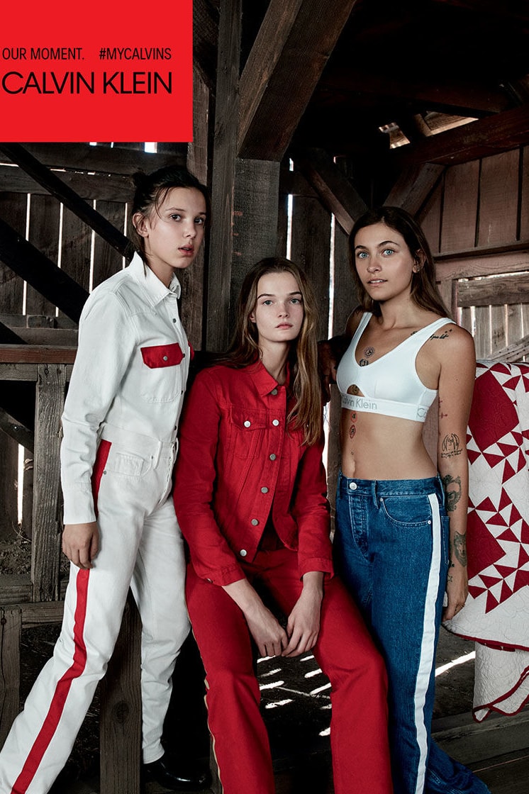 Millie Bobby Brown Paris Jackson Calvin Klein Campaign my calvins 2018 february Willy Vanderpere