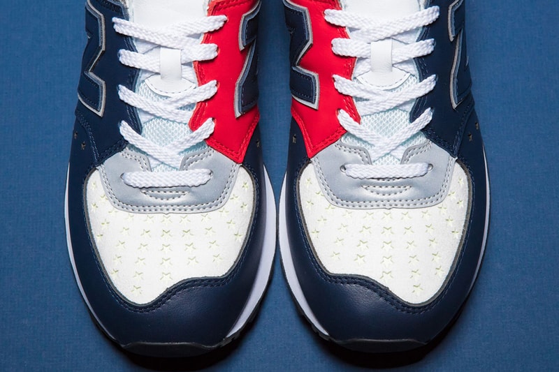 mita sneakers WHIZ LIMITED New Balance 574 Iconic Collaborations White Red Blue Stars