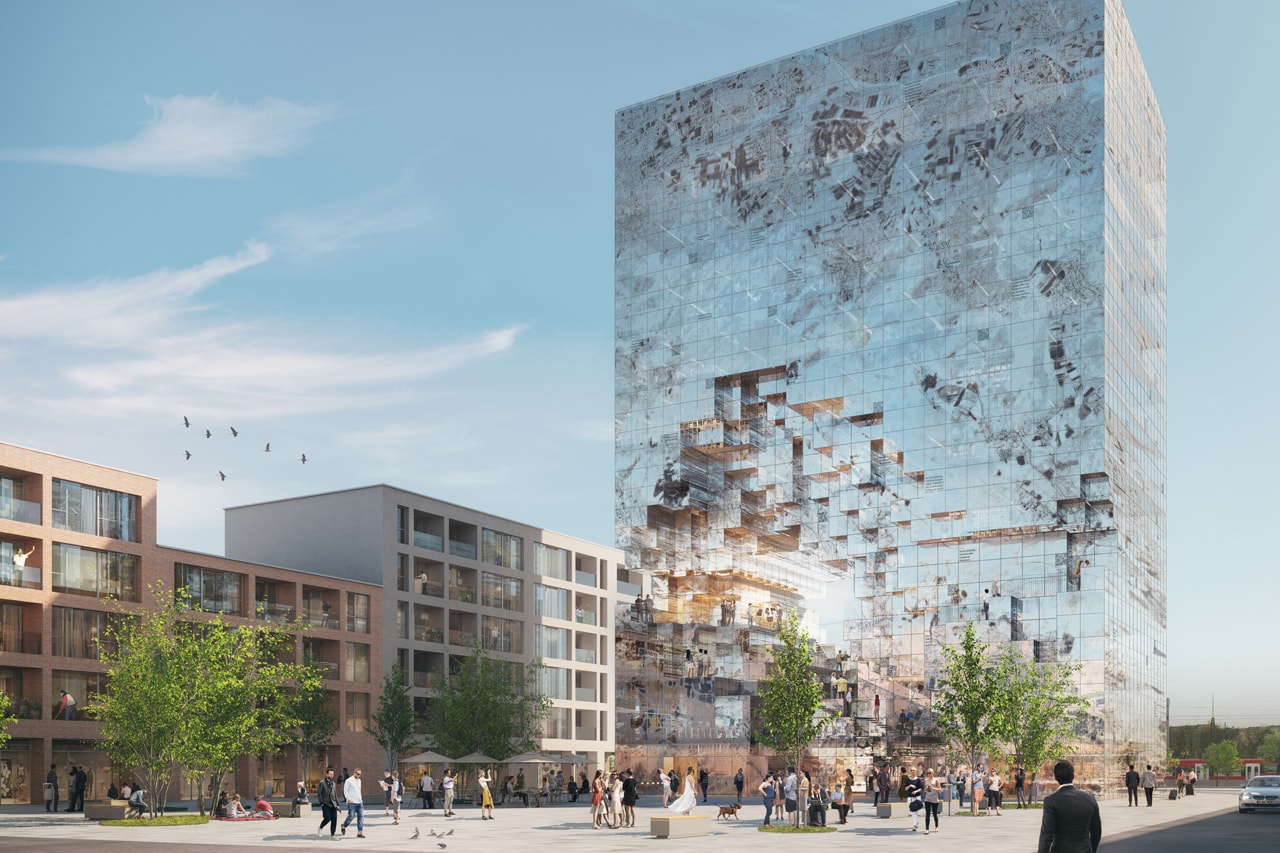 MVRDV The Milestone Crystal Rock Concept Esslingen Germany architecture design pixelated core building