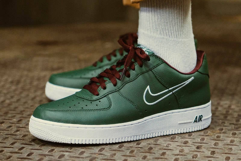 Nike Air Force 1 Hong Kong Green White Brown On Feet Look