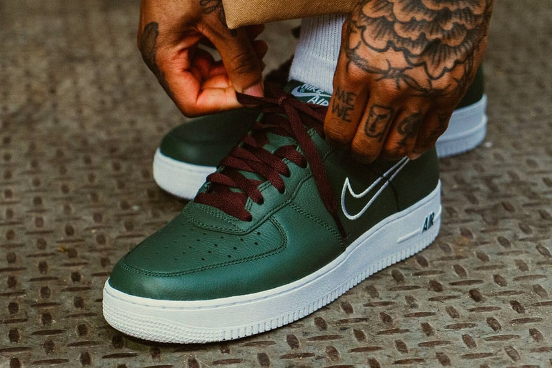 Nike Air Force 1 Hong Kong Green White Brown On Feet Look