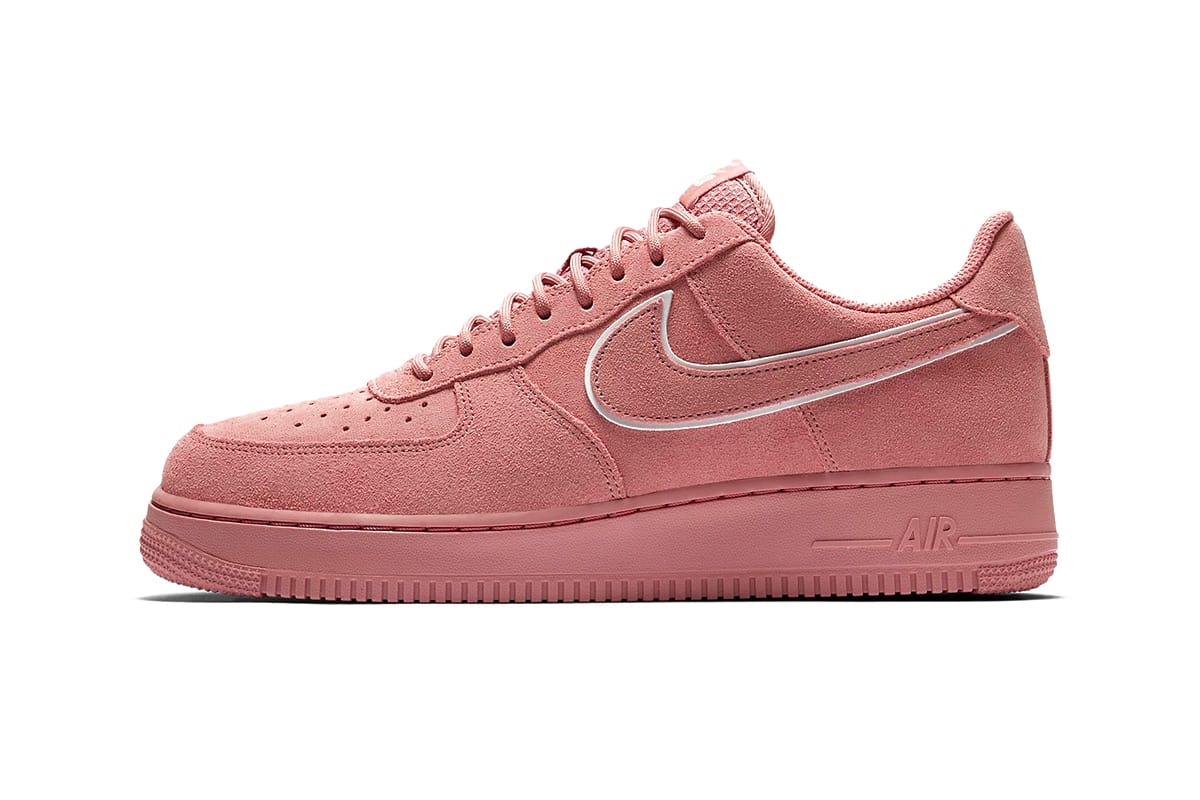 nike air force one suede pink
