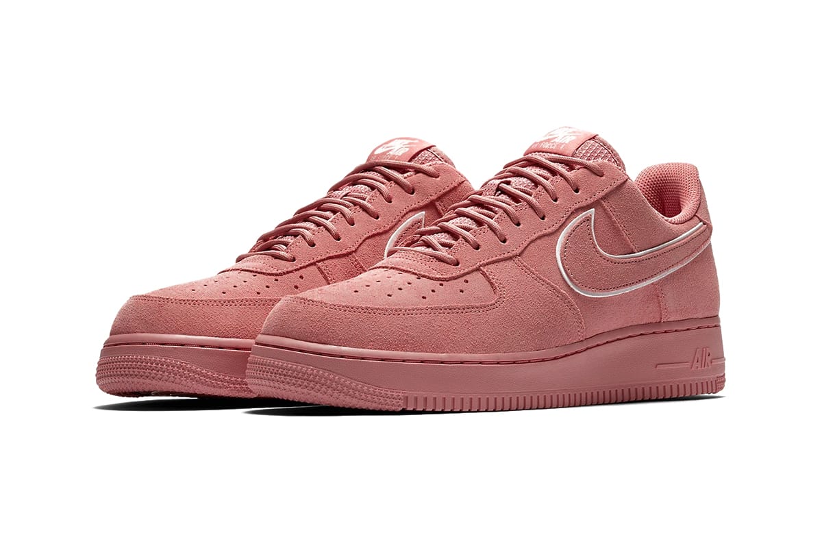 pink suede air force 1 womens
