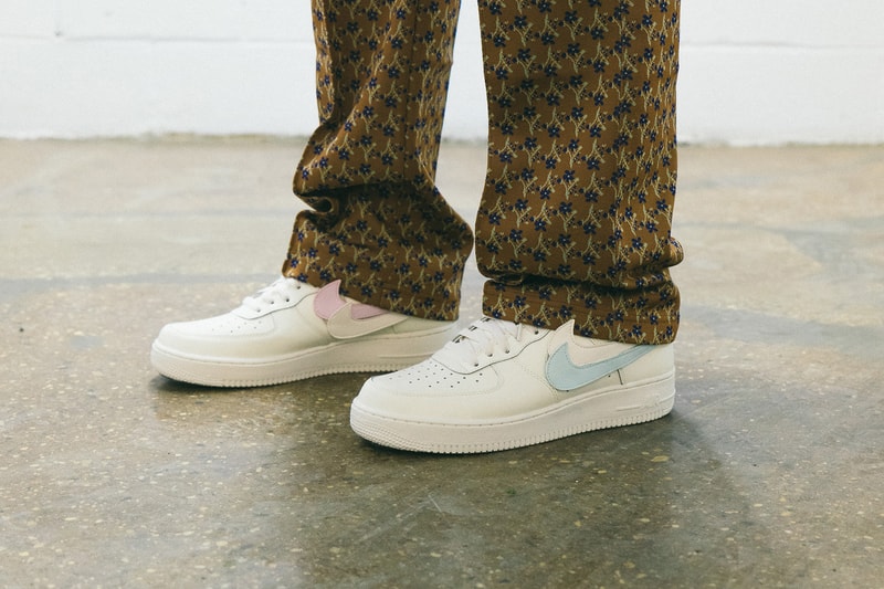 NIke Air Force 1 Swoosh Pack On Foot Sail footwear february 2018