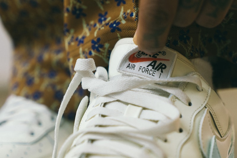 NIke Air Force 1 Swoosh Pack On Foot Sail footwear february 2018