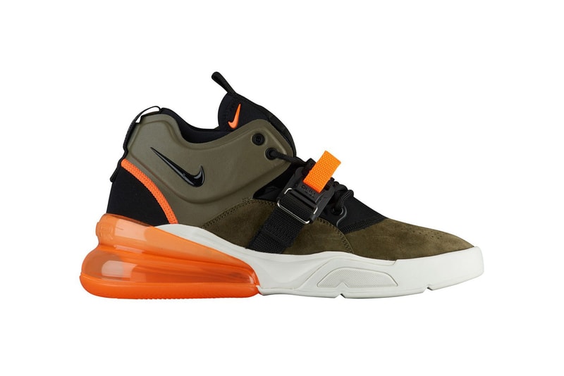 Nike Air Force 270 Flight Jacket olive green orange white black 2018 february release date info spring summer sneakers shoes footwear