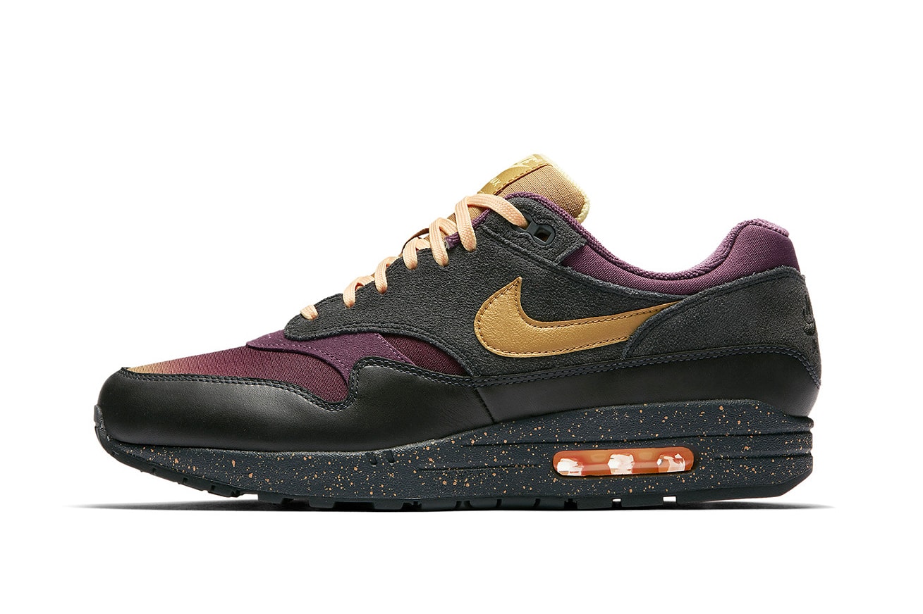 Nike Air Max 1 Fade Pack Anthracite Pro Purple Tangerine Tint Elemental Gold