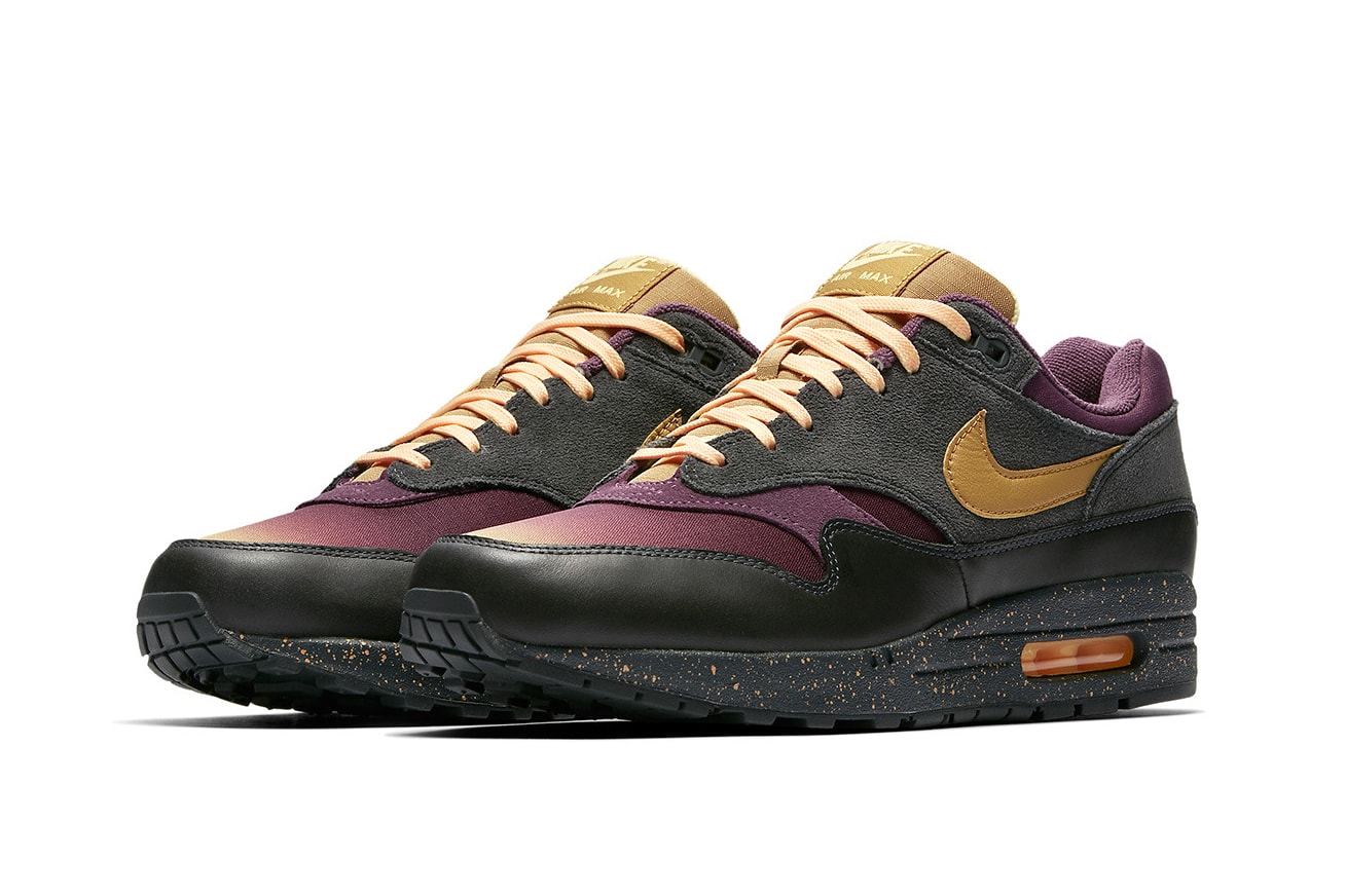 Nike Air Max 1 Fade Pack Anthracite Pro Purple Tangerine Tint Elemental Gold