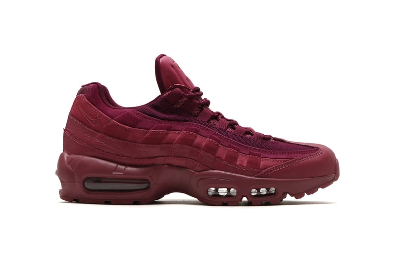 Nike Air Max 95 Premium Wine Triple Black Vintage Wine Footwear Shoes Sneakers release date drops info February 3 2018