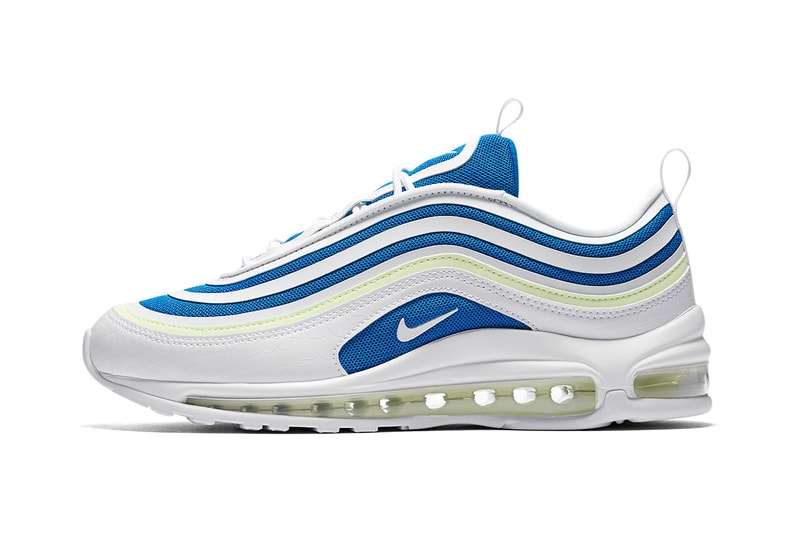 Nike Air Max 97 Ultra Sprite footwear neon blue white 2018 runners sneakers