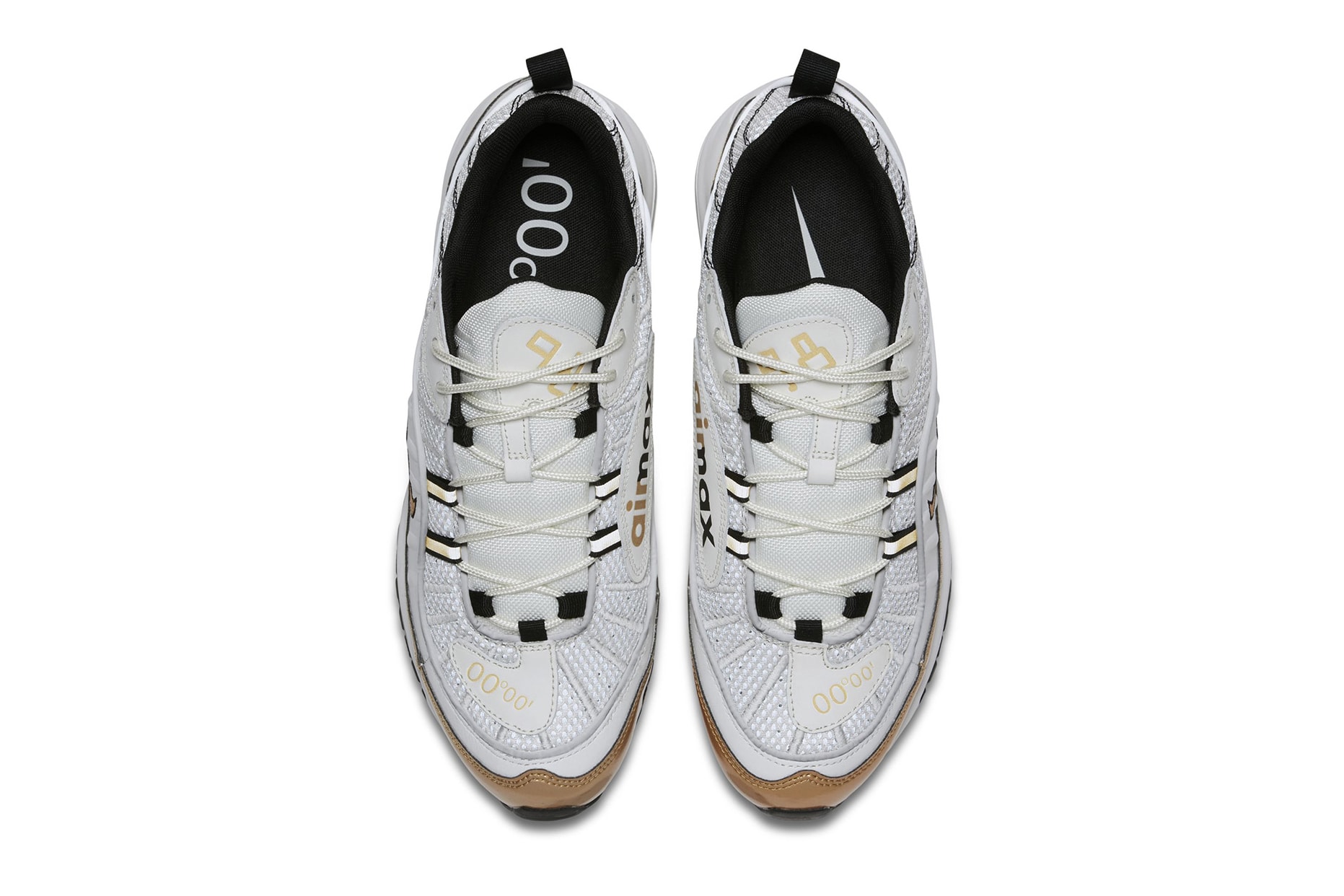 Nike Air Max 98 UK White Gold Footwear Sneakers