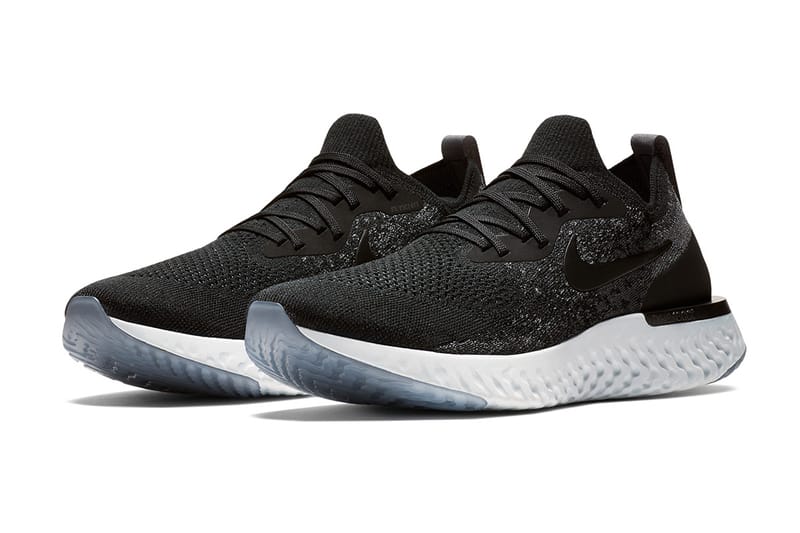 epic react flyknit black white