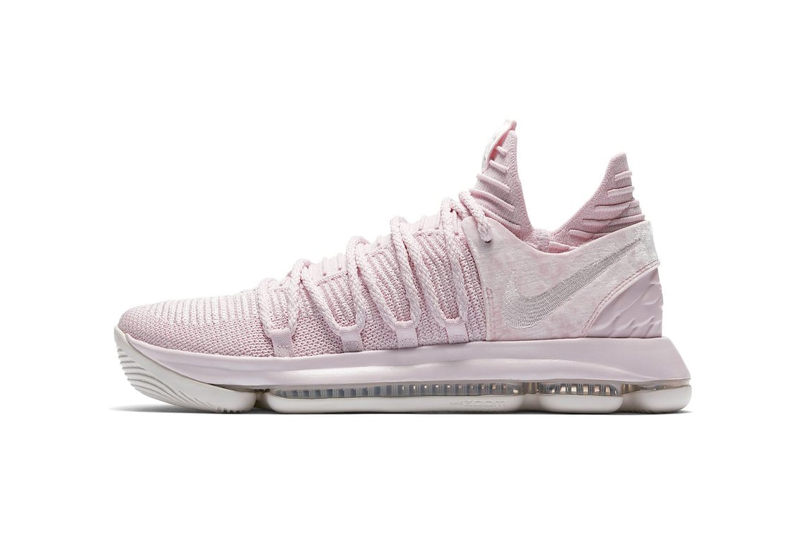 Nike KD X 10 kdx Aunt Pearl pink 2018 february 28 release date info sneakers shoes footwear AQ4110 600 basketball white grey gray