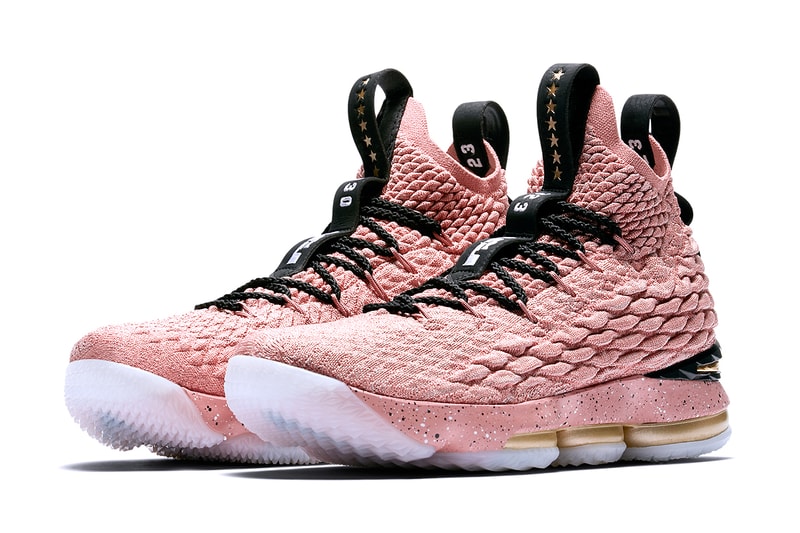 Nike LeBron 15 All-Star Release Lebron James metallic gold pink Los Angeles Basketball