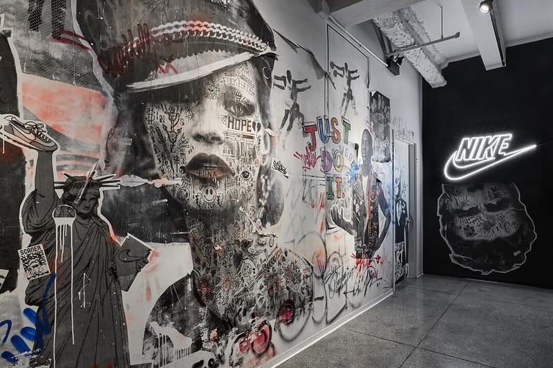 Stikki Peaches Gives Nike's NYC Headquarters a Collage-Filled Makeover