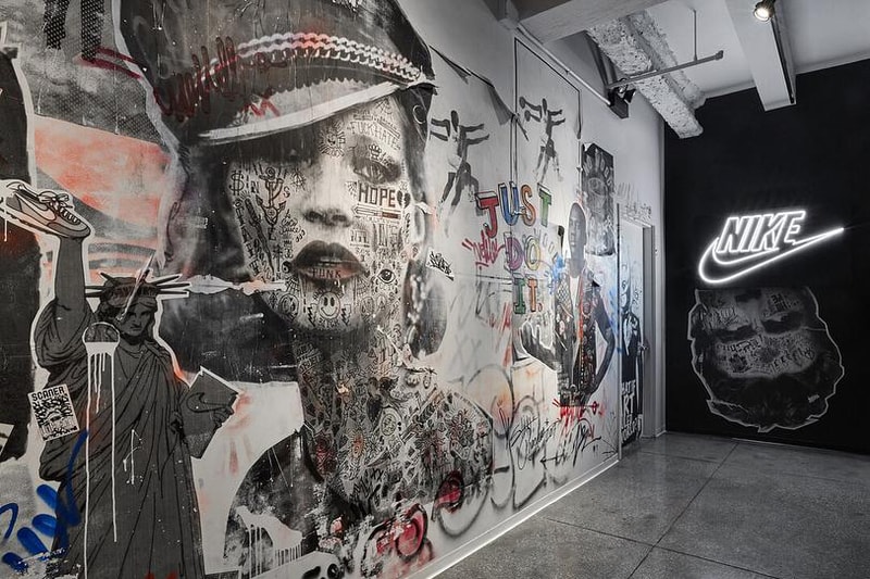 Stikki Peaches Mural Nike NYC Headquarters Montreal Artist Art Artwork New York City Graffiti 