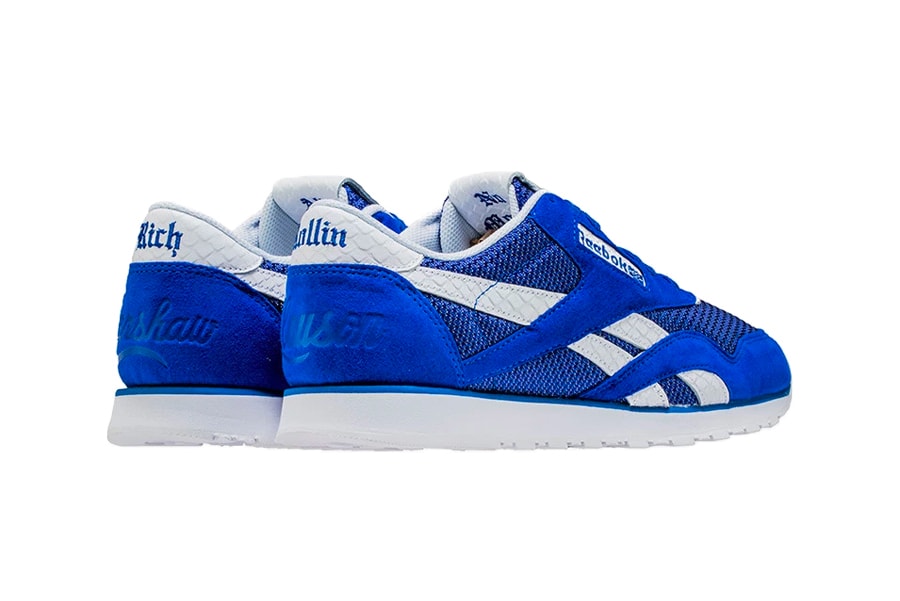 Nipsey Hussle Reebok Classic Nylon Release Date blue purchase now los angeles crips dodgers rolling 60s