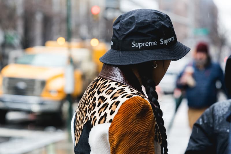 New York Fashion Week 2018 fall winter street style snap style supreme off white heliot emil louis vuitton yeezy