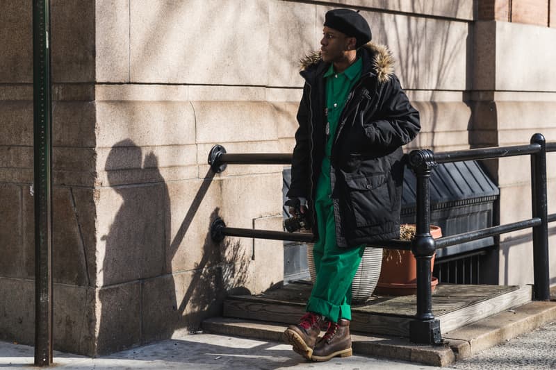 New York Fashion Week 2018 fall winter street style snap style supreme off white heliot emil louis vuitton yeezy Fendi Timberland