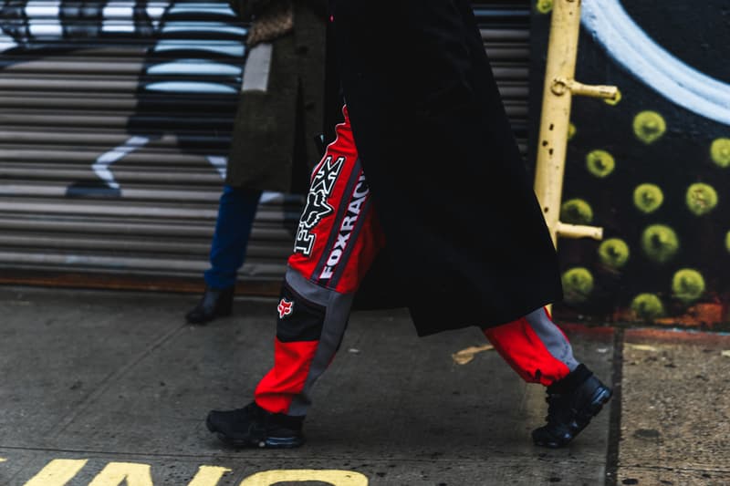 New York Fashion Week 2018 fall winter street style snap style supreme off white heliot emil louis vuitton yeezy Fendi Timberland