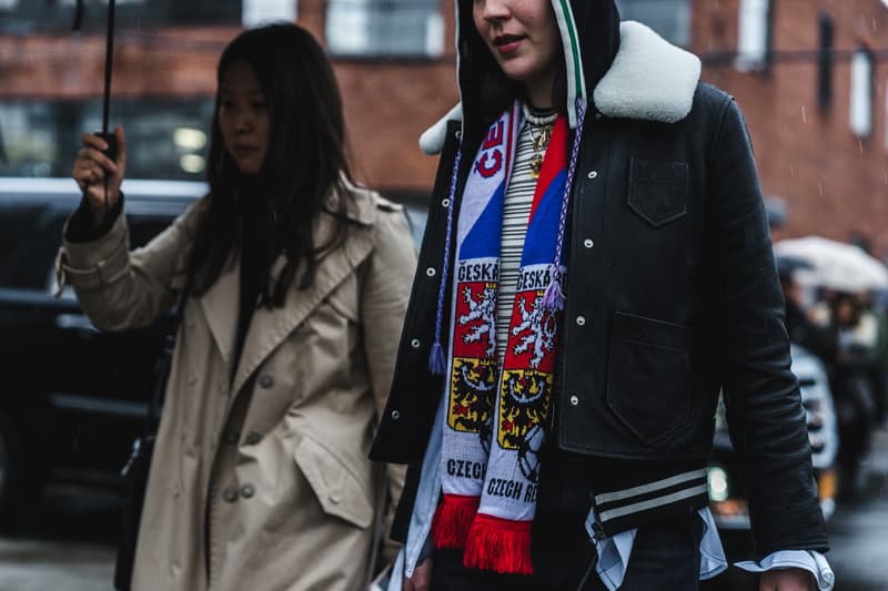 New York Fashion Week 2018 fall winter street style snap style supreme off white heliot emil louis vuitton yeezy Fendi Timberland