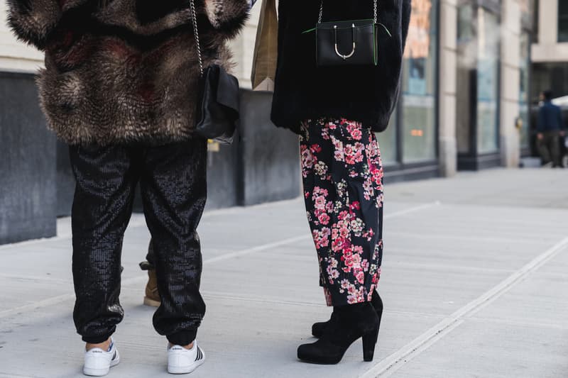 New York Fashion Week 2018 fall winter street style snap style supreme off white heliot emil louis vuitton yeezy Fendi Timberland