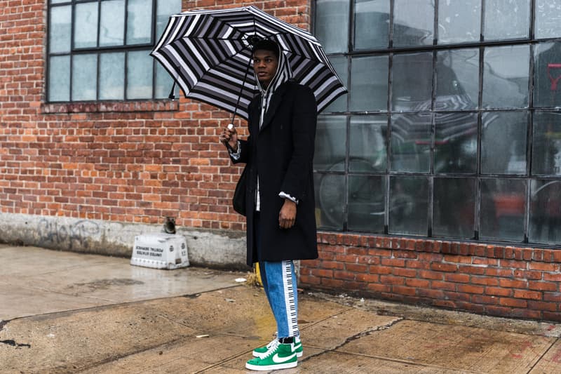 New York Fashion Week 2018 fall winter street style snap style supreme off white heliot emil louis vuitton yeezy Fendi Timberland