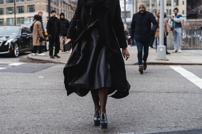 New York Fashion Week 2018 fall winter street style snap style supreme off white heliot emil louis vuitton yeezy Fendi Timberland