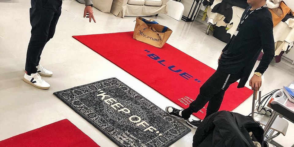 Off White X Ikea Collaboration Rug Hypebeast