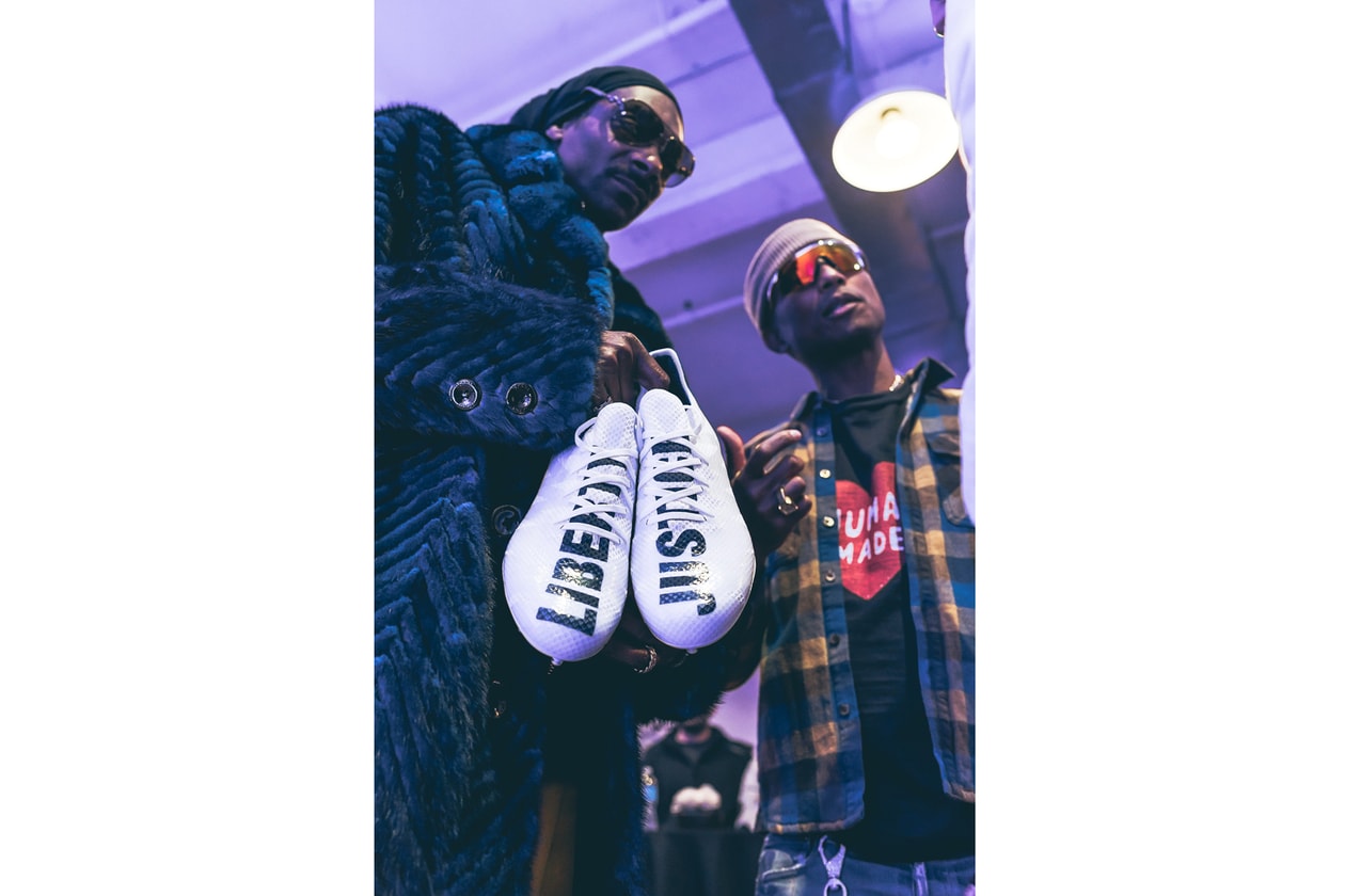 Pharrell Williams adidas Liberty + Justice AM4MN Cleat NFL Football Snoop Dogg Super Bowl LII adidas Originals