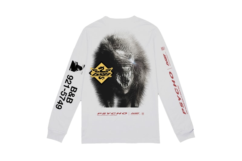 Post Malone New Merch North American Tour 2018 Psycho Long Sleeve Tee Shirt Tshirt Black White Grey Tour Merch
