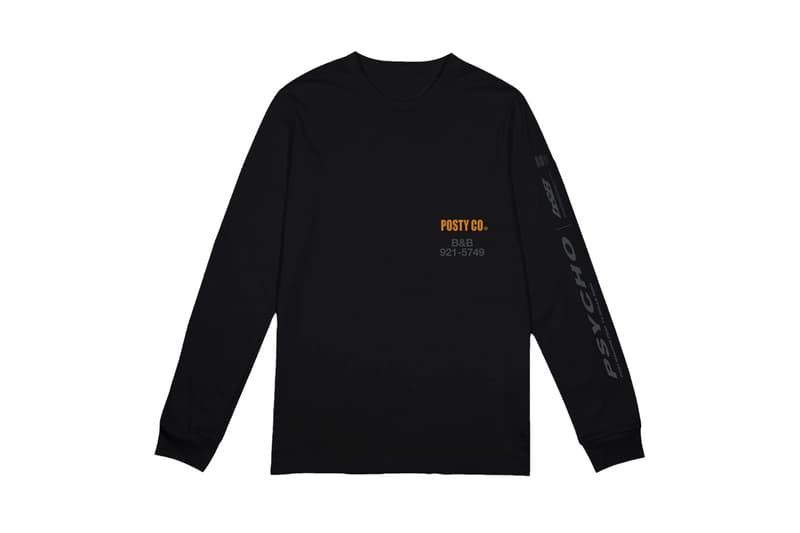 Post Malone New Merch North American Tour 2018 Psycho Long Sleeve Tee Shirt Tshirt Black White Grey Tour Merch