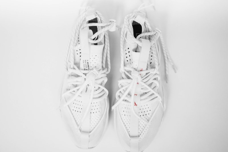 Pyer Moss Reebok DMX Fusion 1 Experiment collaboration first look white sneakers shoes chunky runner runway 2018 Fall winter collection footwear