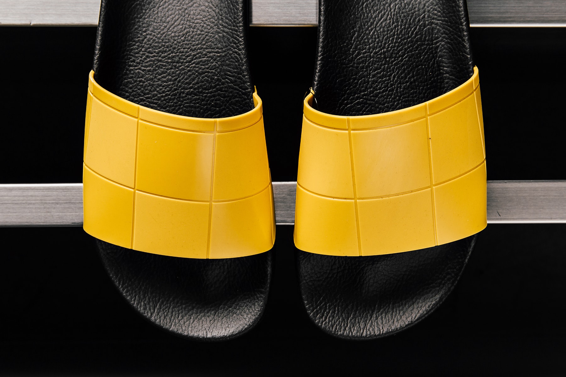 Raf Simons adidas Adilette Checkerboard Pack Release Info Granite Dark Brown Super Lemon