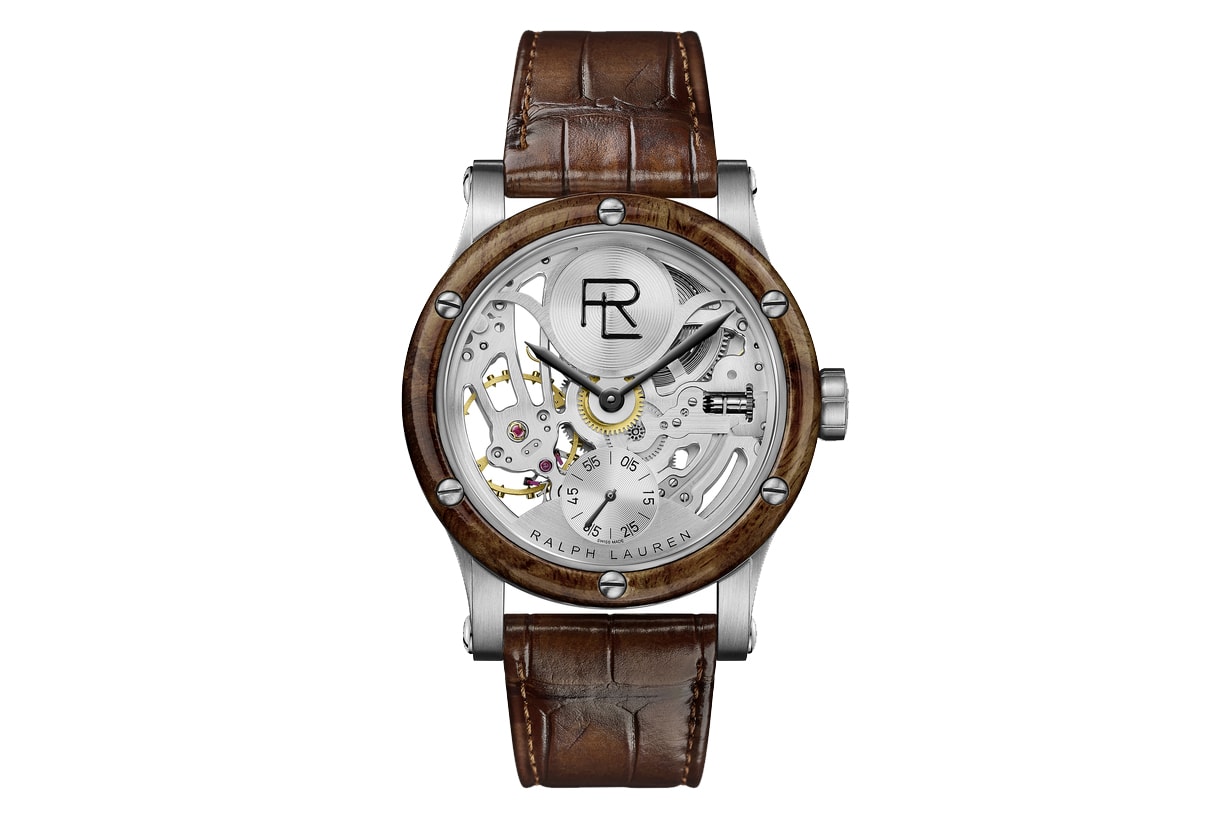 Ralph Lauren Automotive Skeleton Watch Steel RL Bugatti Type 57SC Sporting Automotive Chronograph