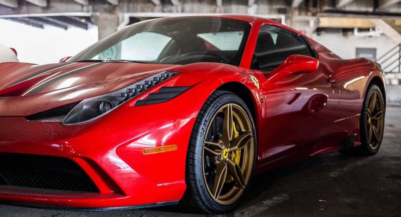 Supercars Collecting Dust Parking Garage Alfa Romeo Aston Martin Chevrolet Chrysler Prowler Ferrari Ford GT Mustang Jaguar Lamborghini Aventador Porsche