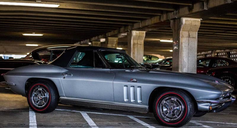 Supercars Collecting Dust Parking Garage Alfa Romeo Aston Martin Chevrolet Chrysler Prowler Ferrari Ford GT Mustang Jaguar Lamborghini Aventador Porsche