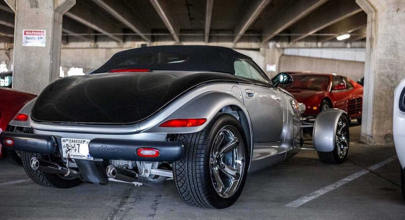 Supercars Collecting Dust Parking Garage Alfa Romeo Aston Martin Chevrolet Chrysler Prowler Ferrari Ford GT Mustang Jaguar Lamborghini Aventador Porsche