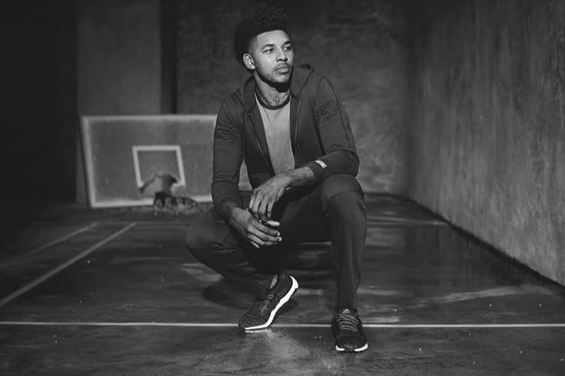 Reigning Champ adidas 2018 Spring/Summer Collaboration Nick Young Karlie Kloss february march release date info ultraboost ultra boost sneakers shoes footwear hoodie leggings knit