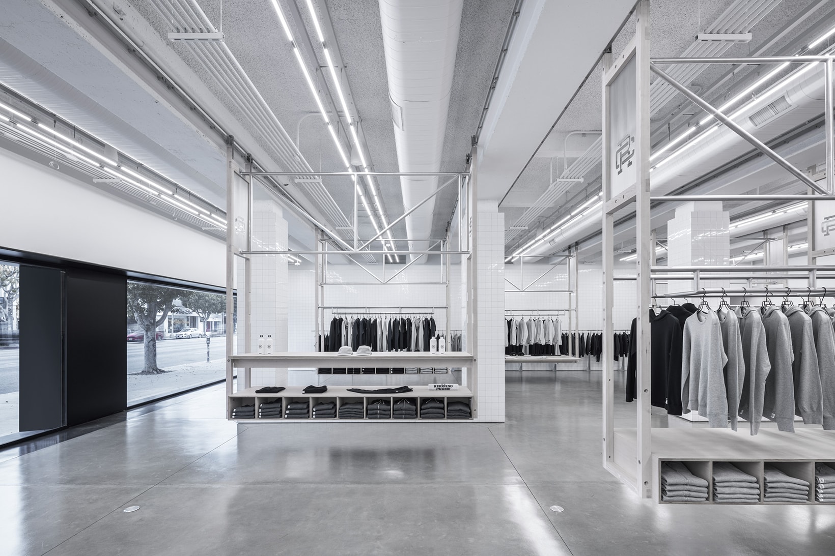 Reigning Champ La Brea look inside los angeles us united states america store
